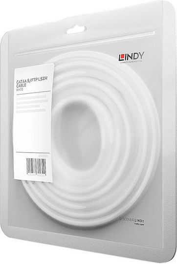 Lindy S/FTP Cat.6a (Gigabit) Καλώδιο Δικτύου Ethernet 30m Λευκό