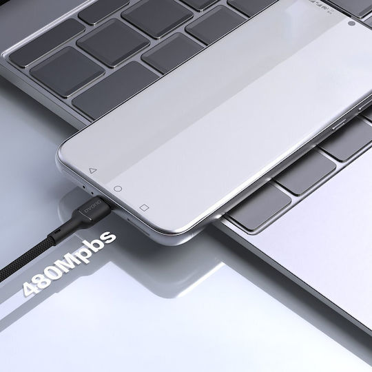 Dudao USB 2.0 Cable USB-C male - USB-A 100W Μαύρο 1m