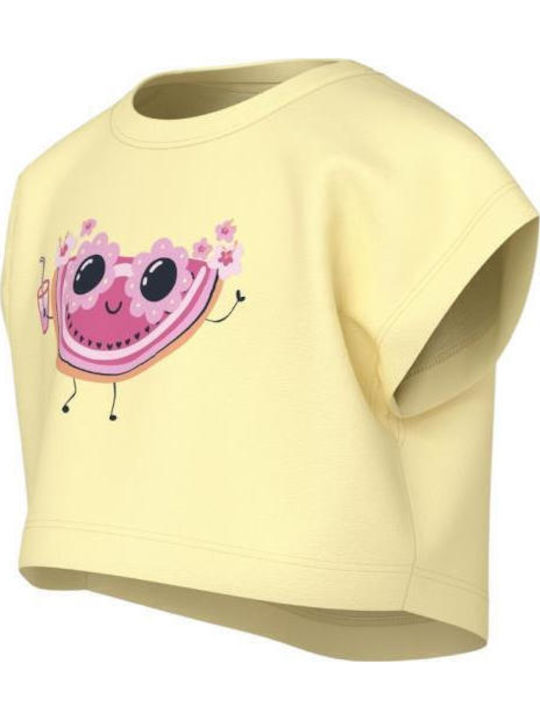 Παιδικό Crop Top Κοντομάνικο Watermelon Yellow