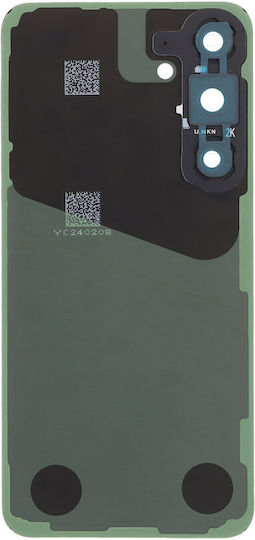 Battery Cover Battery Door + Battery Door Adhesive + Back Camera Lens Bezel Black for Galaxy S24+