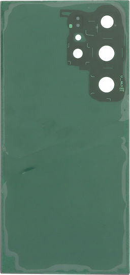 Battery Cover Battery Door + Battery Door Adhesive + Back Camera Lens Bezel Gray for Galaxy S24 Ultra