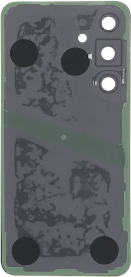 Battery Cover Battery Door + Battery Door Adhesive + Back Camera Lens Bezel Black for Galaxy S24