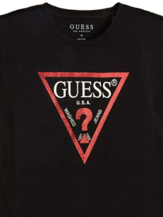 Kids' Crop Top Short Sleeve Black