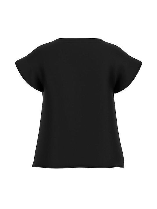 Kids' Crop Top Short Sleeve Black
