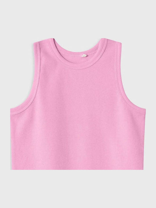 Kids' Crop Top Sleeveless Pink