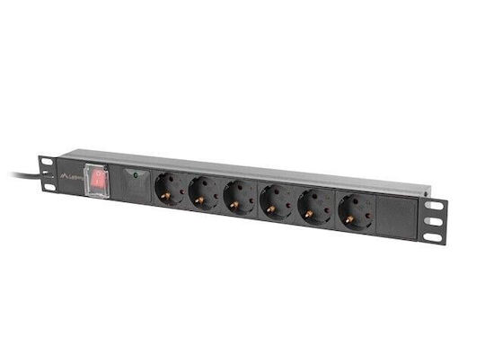 Lanberg Rack Power Strip PDU-06F-0200-IEC-BK 1pcs