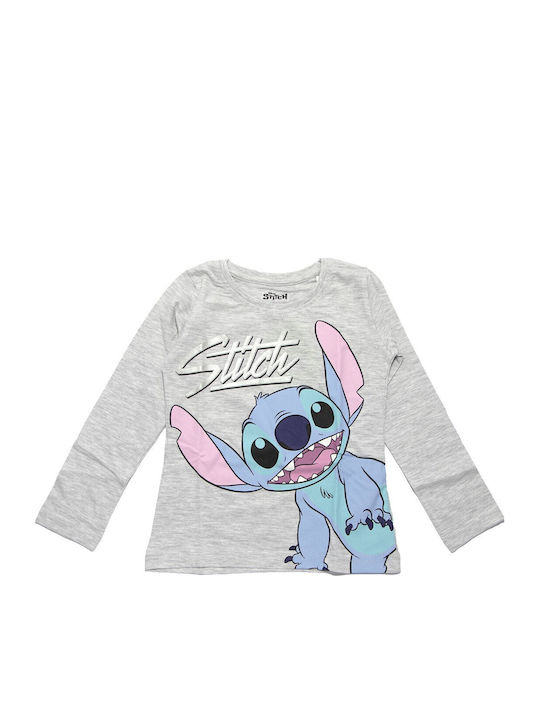 Παιδική Μπλούζα Μακρυμάνικη Grey Lilo Stitch