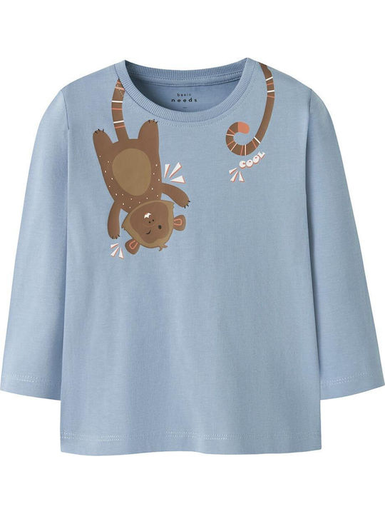 Kids Long-Sleeved Light Blue Blouse