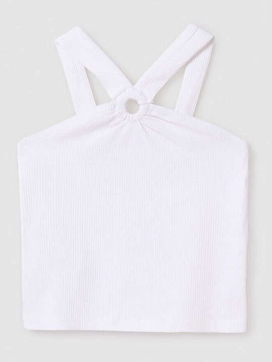 Kids Sleeveless White Blouse