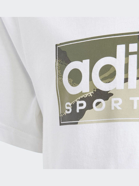 Kids' T-shirt White Camo Linear