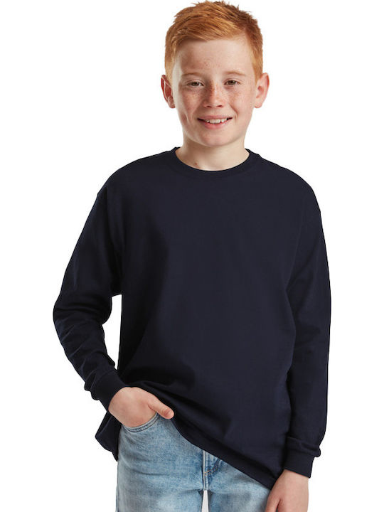 Kids' Shirt Long Sleeve Navy Blue