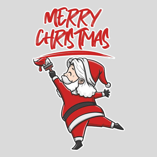 Αυτοκόλλητο Santa Claus Paint Merry Christmas 85x130