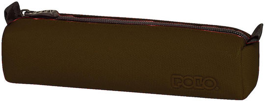 Polo Roll Cord Κασετίνα Βαρελάκι Καφέ