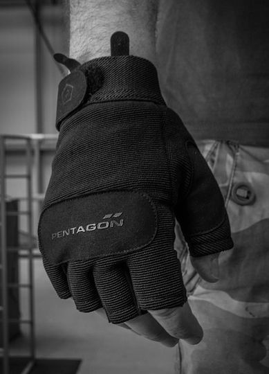Pentagon Duty Mechanic Militärhandschuhe Schwarz geschnitten in Schwarz Farbe