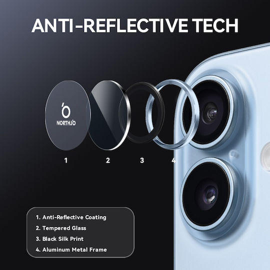 Northjo Camera Protection Tempered Glass Blue for the Apple iPhone 17