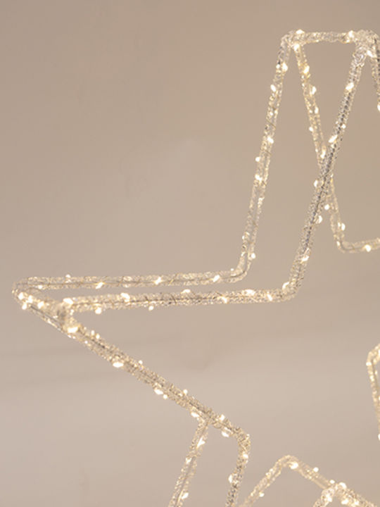 Eurolamp Plastic Illuminated Christmas Decorative Star 46x8.5x46cm White