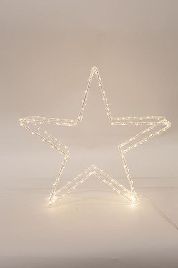 Eurolamp Plastic Illuminated Christmas Decorative Star 46x8.5x46cm White