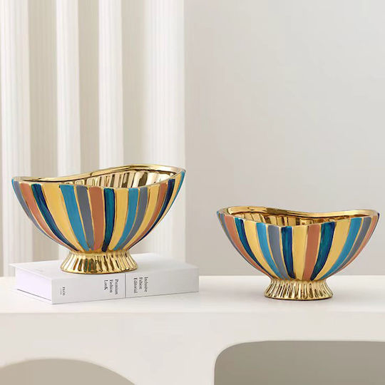 Keskor Bol Decorativ Ceramică Multicolor 27x18x14cm 1buc