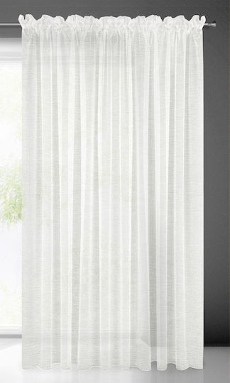 Eurofirany Κουρτίνα με Τρέσα Lucy Λευκή 250x300εκ.