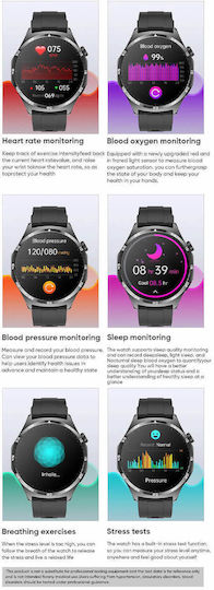 Microwear MT300 48mm Smartwatch mit Pulsmesser (Gray)