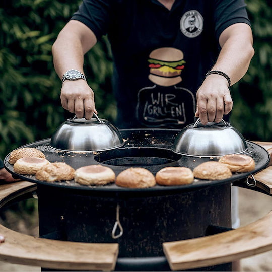 Moesta BBQ Ανοξείδωτο Καπάκι Δίσκου 22.5εκ.