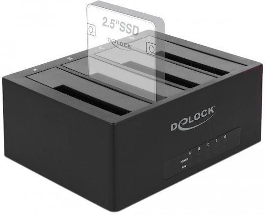 DeLock Docking Station for 4 Hard Drives SATA 2.5" / 3.5" with Connection USB 3.2 (63930)