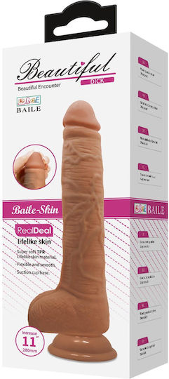 Ρεαλιστικό Dildo με Βεντούζα Flesh 28cm
