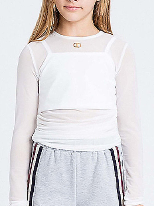 Kids' Bodysuit Long Sleeve White