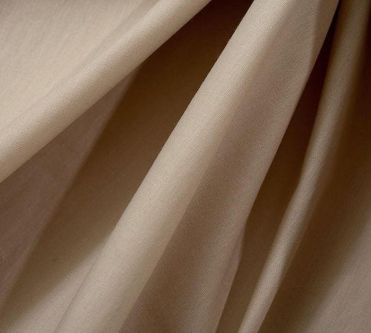 Dimcol Παπλωματοθήκη Βαμβακερή Μονή 160x240 Solid 502 Beige