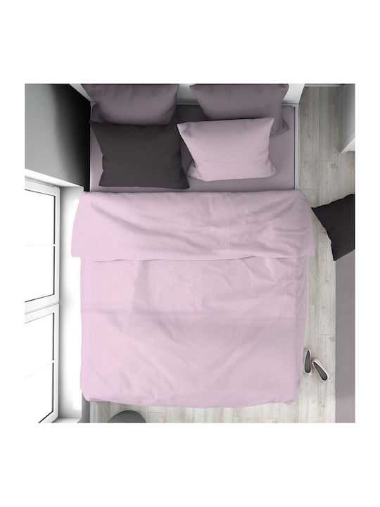 Dimcol Husă de Pilotă Bumbac Single 160x240 Solid 506 Light Purple