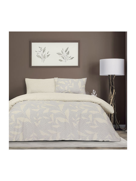Kocoon Duvet Cover Set Cotton Queen with 2 Pillowcases 225x245 Light Blue