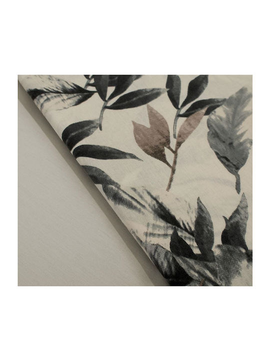 Dimcol Duvet Cover Cotton Queen 220x240 Eurydiki 710 Ecru-black