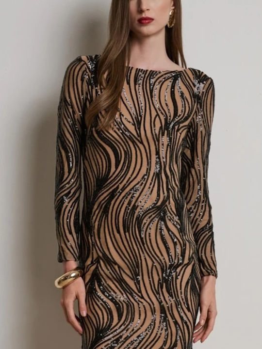 Mini Evening Open Back Black Dress