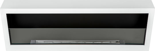 Wandmontiert Bioethanol Kamine Innenbereich Weiß 120x15x41.5cm