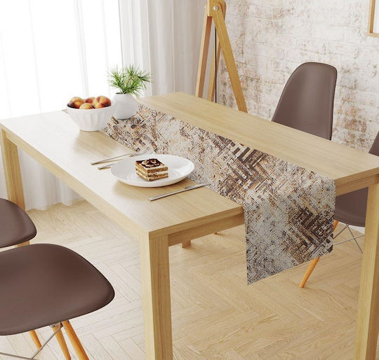 Dimcol Tablecloth Stain Resistant Set 2pcs Skid Marks 472 Beige 140x140cm