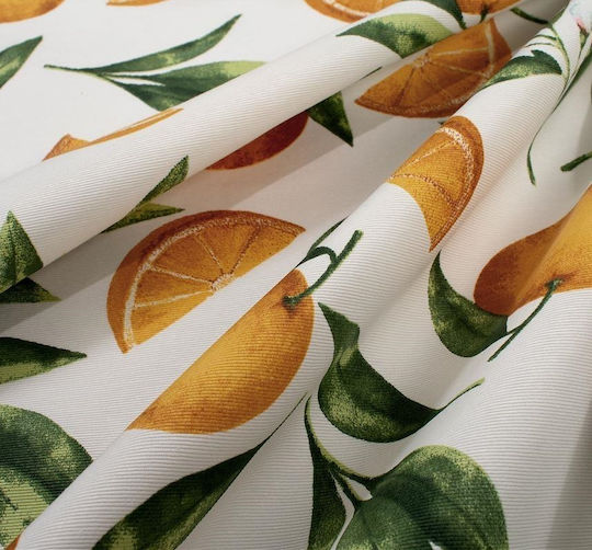 Dimcol Покривка за маса Устойчив на петна Подредба 2бр Oranges 474 White-orange 140x140бр