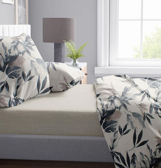 Dimcol Eurydice Pillowcase with Envelope Cover Ecru-black 50x70cm.