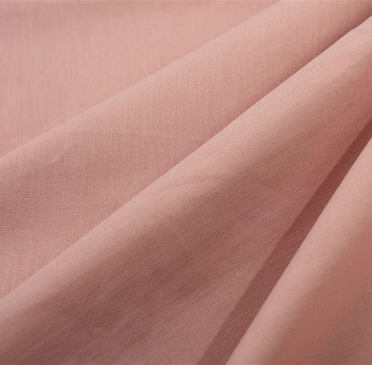 Dimcol Μαξιλαροθήκη με Φάσα Dusty Rose 50x70εκ.
