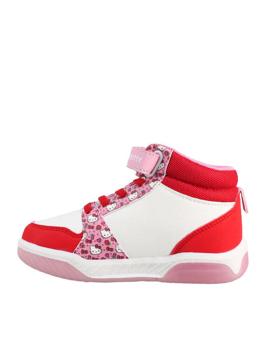 Kinder Sneakers Hoch mit Lichtern Rosa