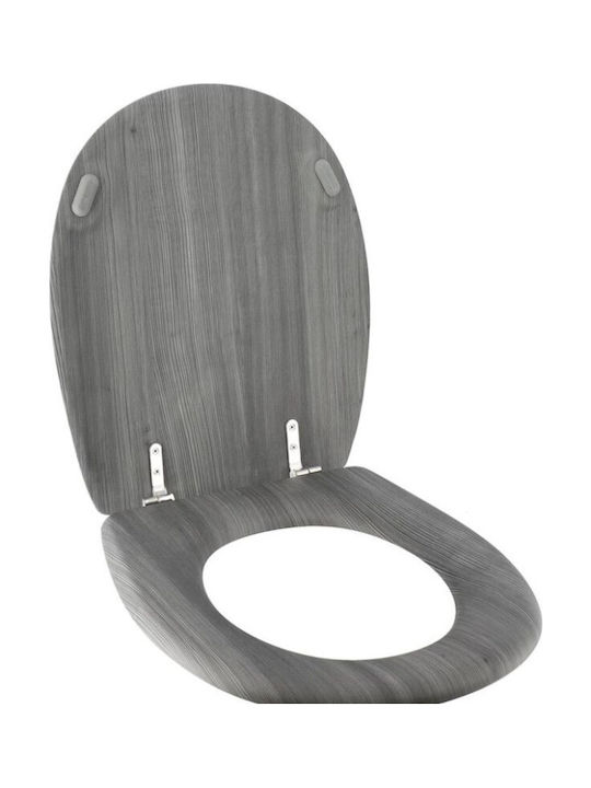 Eurocasa Καπάκι Λεκάνης Ξύλινο 42x35.5cm Γκρι