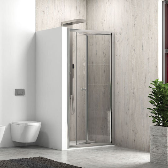 Karag M4s Shower Screen for Shower with Foldable Door 66x180cm Serigrafato Cromo