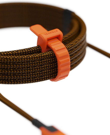 Xtorm Cablu Braided / Spiral USB 2.0 USB-C Masculin - USB-C 240W Power Delivery (PD) Portocaliu 1.5m MOB.ACC.00649