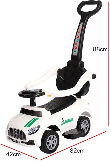 Car Ride On with Parental Handle for 12+ Months Red