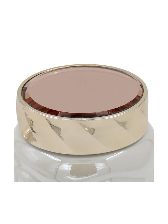 Keskor Becher Keramik mit Deckel Lila 450ml