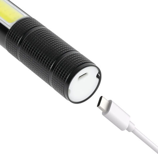Επαναφορτιζόμενος Φακός Κεφαλής LED IP65 με Μέγιστη Φωτεινότητα 350lm