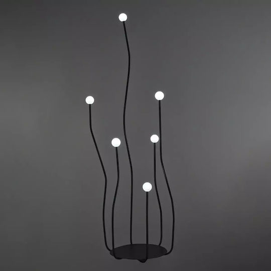 Lampa de podea LED cu Lumină Alb Natural Negru