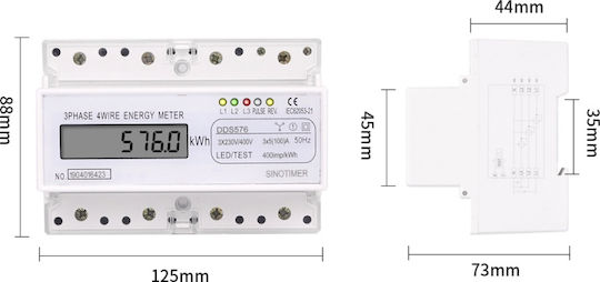 Sinotimer Instrument De Măsurare Panou Electric Digital Șină Trifazat