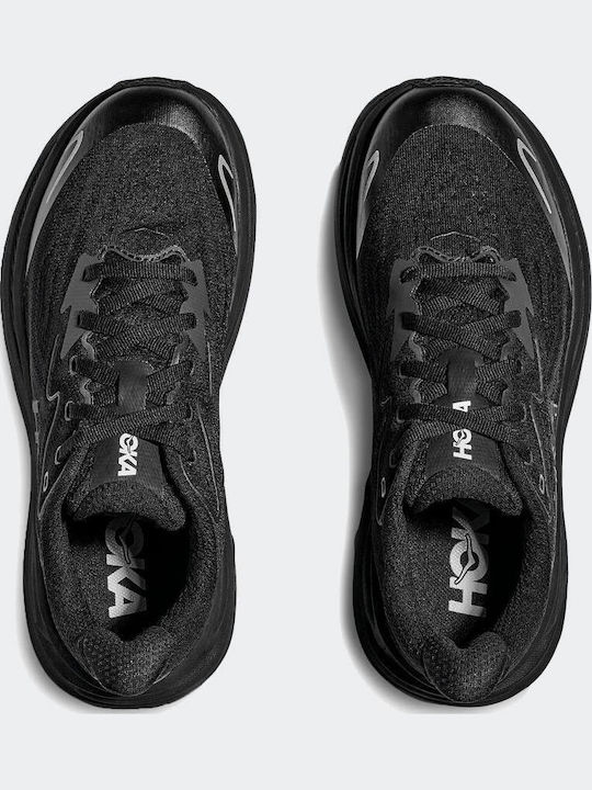 Clifton 10 Kinder Sportschuhe Laufen mit Schnürsenkeln Schwarze