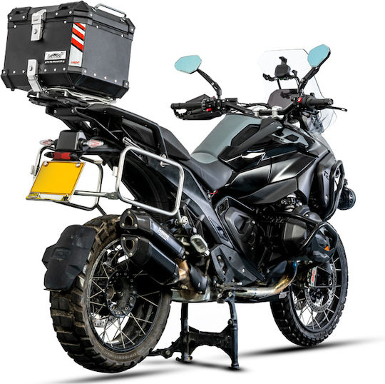 Loboo Motorrad-Topcase Aluminium 45l Silber