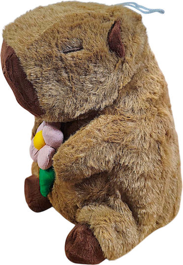 Mohicans Black Line Plush Capybara with Flower 25 cm